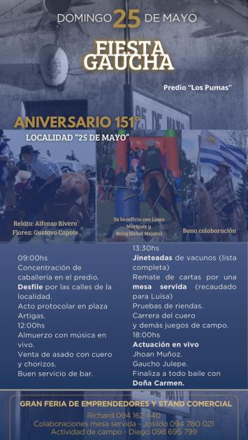 Fiesta Gaucha - 151° Aniversario de Villa 25 de Mayo