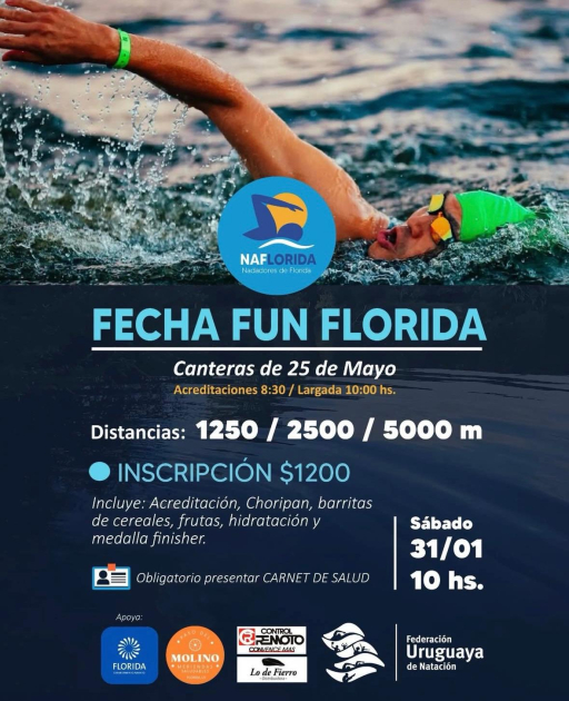 Jornada de natación en Canteras de 25 de Mayo