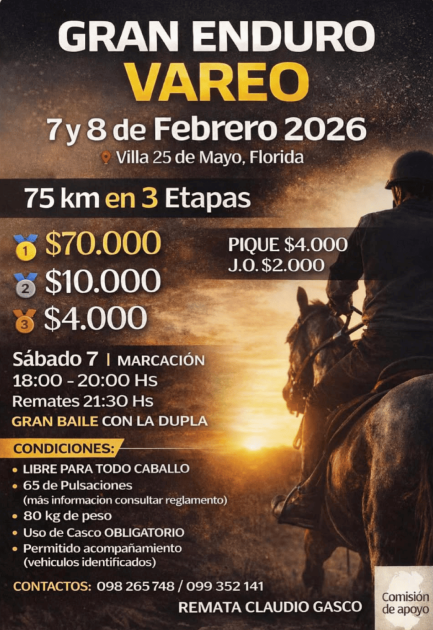 Gran Enduro Vareo en Villa 25 de Mayo