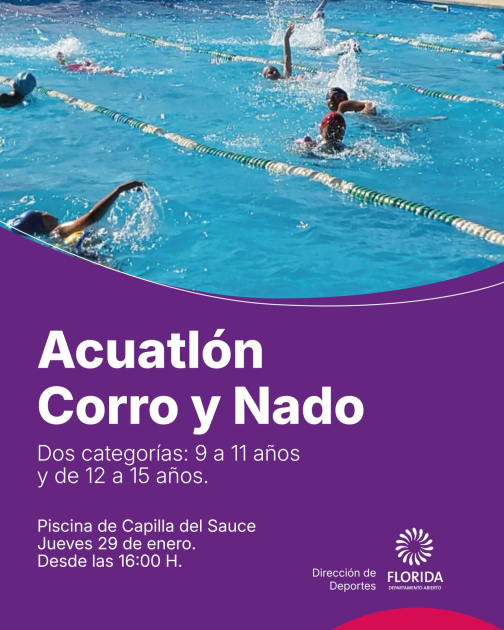 Jornada de acuatlón en Piscina de Capilla del Sauce
