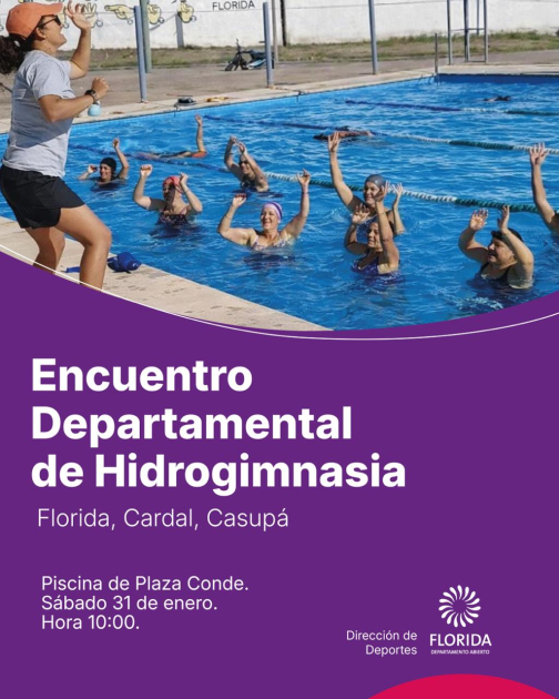 Encuentro departamental de Hidrogimnasia en el natatorio de Plaza Conde