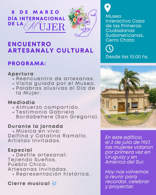 Encuentro Artesanal y Cultural por el Día Internacional de la Mujer en Cerro Chato