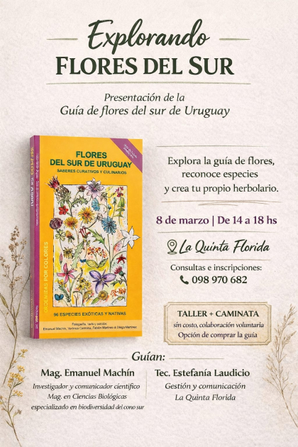 Presentación de la guía “Flores del Sur de Uruguay” en La Quinta Florida