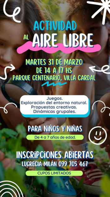 Actividad al aire libre para niños en Parque Centenario