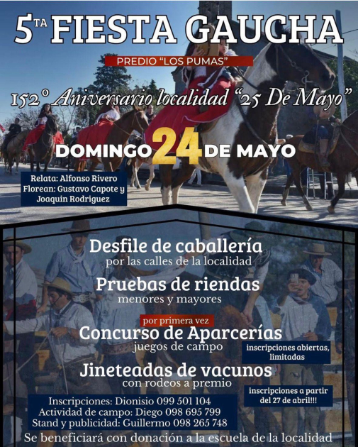 5ª Fiesta Gaucha en Villa 25 de Mayo
