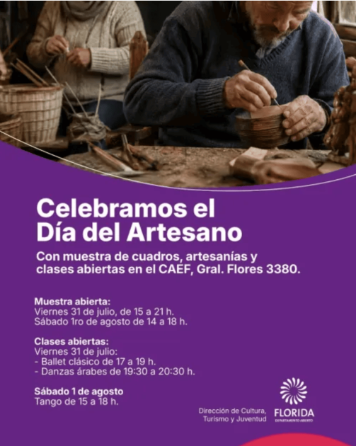 Día del Artesano con muestra y clases abiertas en el CAEF