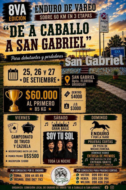 8ª edición del Enduro de Vareo “De a Caballo a San Gabriel”