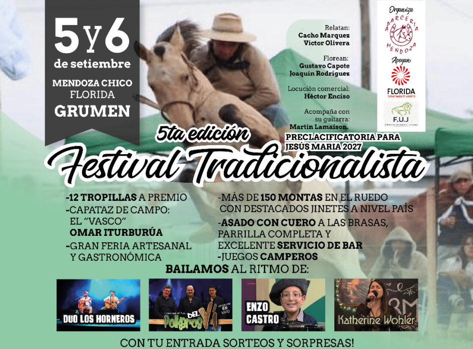 5ª edición del Festival Tradicionalista en Mendoza Chico