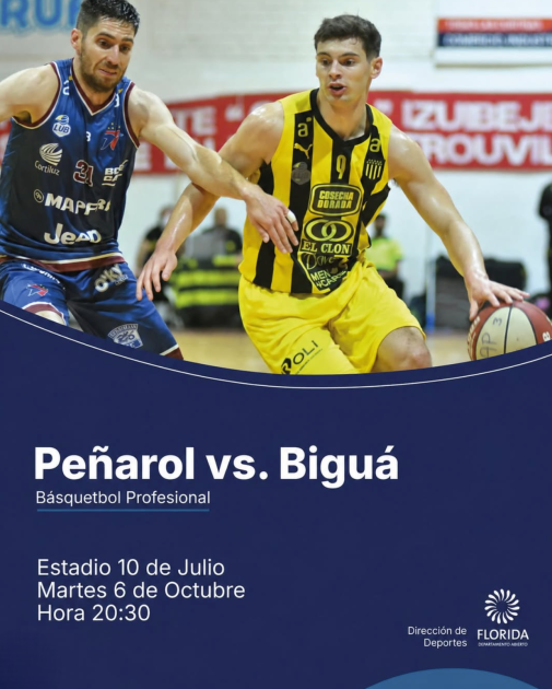 Peñarol y Biguá se enfrentarán en el Estadio 10 de Julio