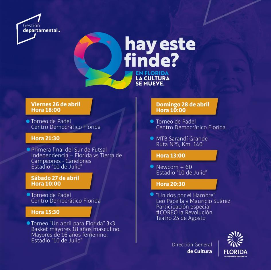 Eventos del fin de semana .