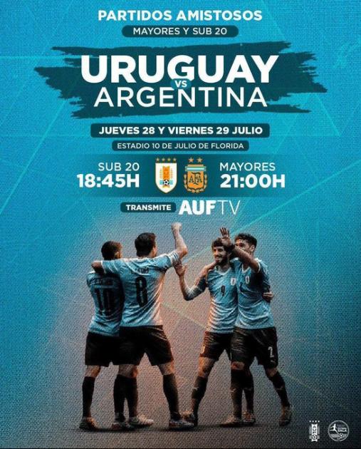 Afiche del evento 4 jugadores de uruguay abrazados y chocandose las manos