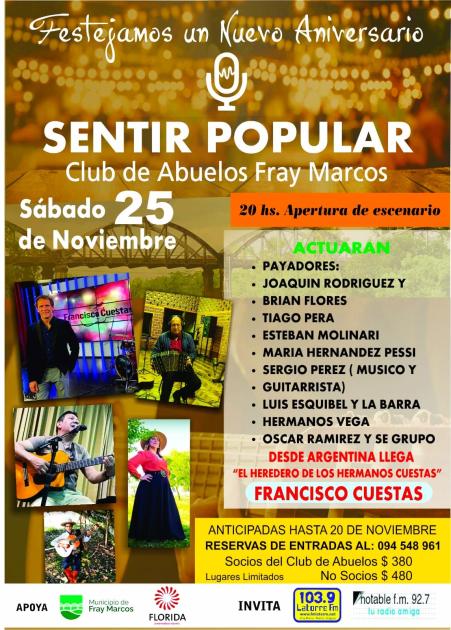 Lanzamiento del Festival Sentir Popular en Fray Marcos Lanzamiento del Festival Sentir Popular en Fray Marcos