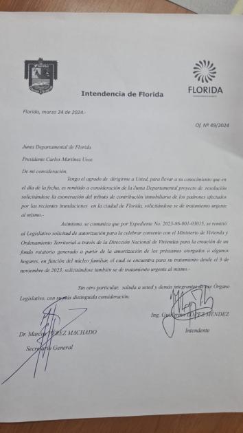 Envío a la JDF .