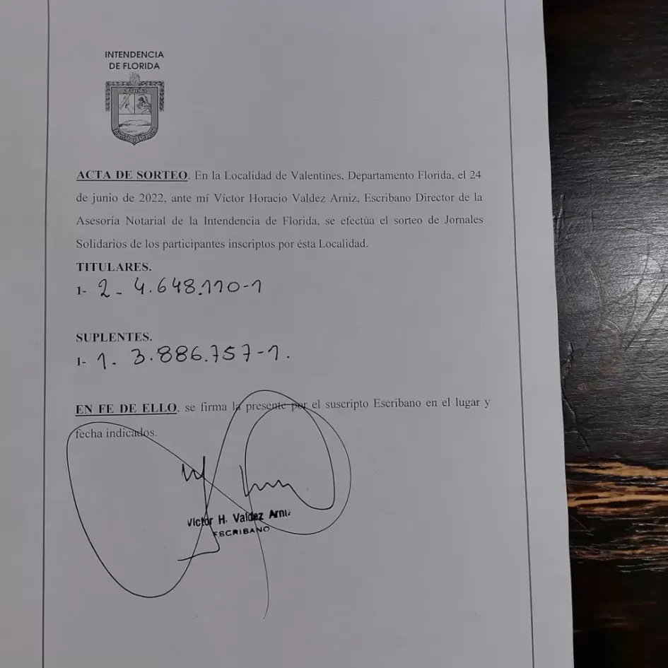 Acta de cédulas de las personas beneficiarias Acta de cédulas de las personas beneficiarias