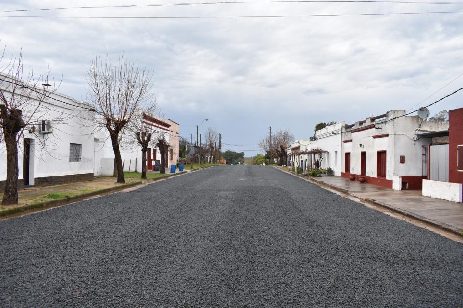 Inauguración de obras del plan 100 % bitumen en Capilla del Sauce