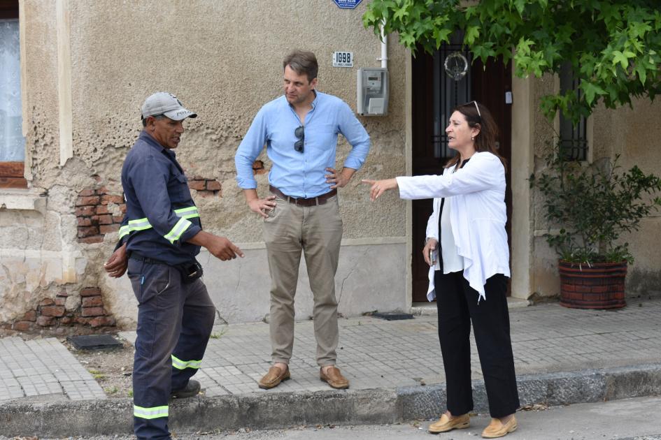 Avanzan obras viales en calles de Sarandí Grande 