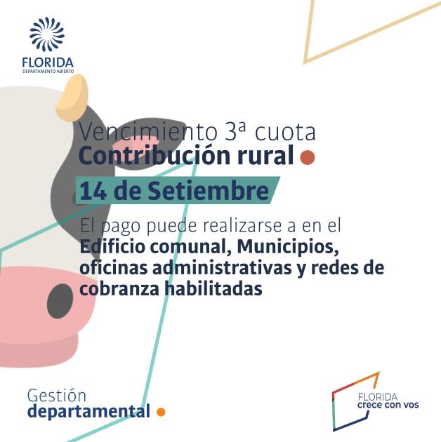 Vencimiento de contribución inmobiliaria rural