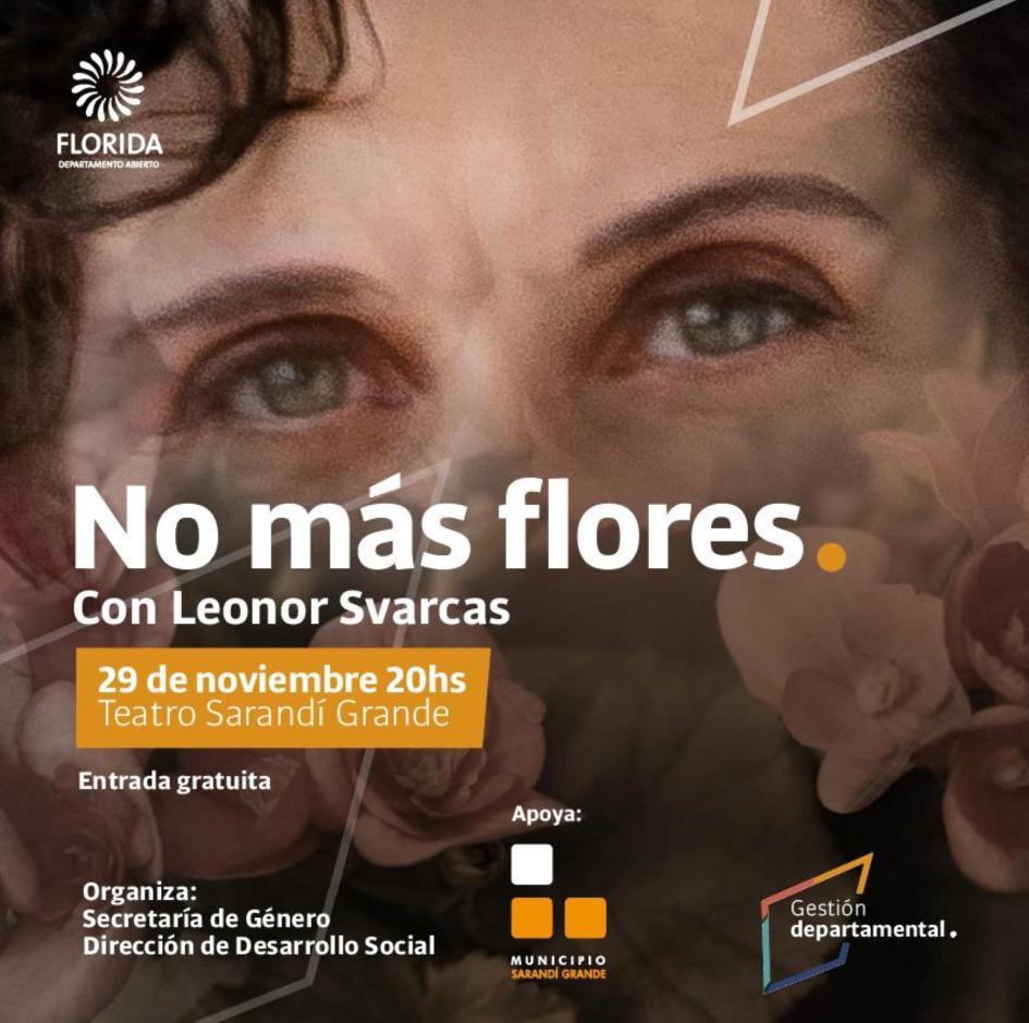 “No más flores”