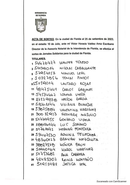 Florida titulares (impares) Florida titulares (impares)