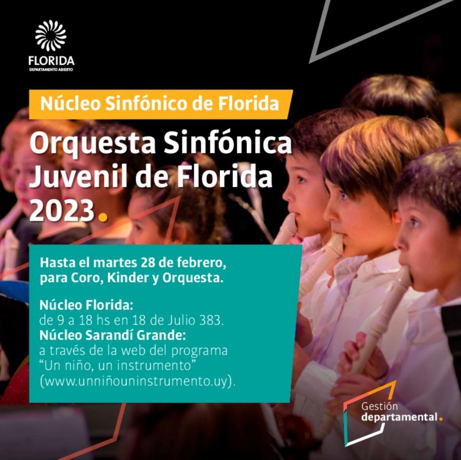 Inscripciones abiertas para ingresar a Sinfonica Juvenil de Florida ´´
