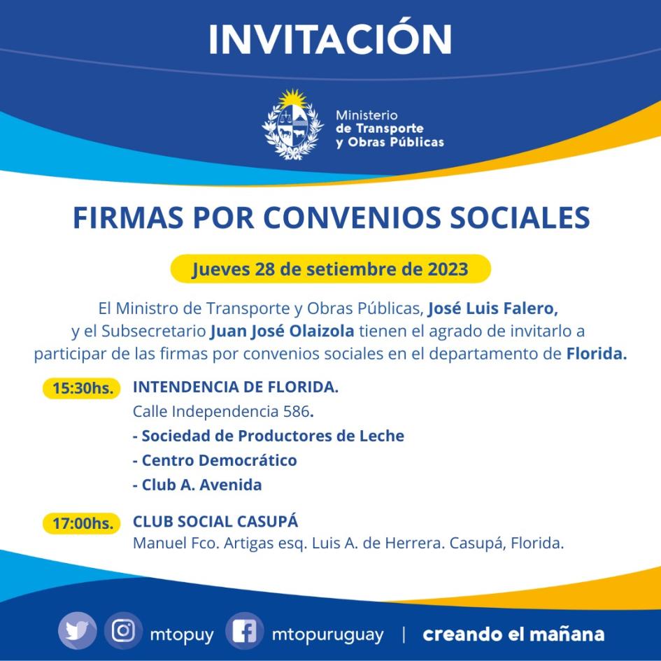 Firma de Convenios Sociales en Florida