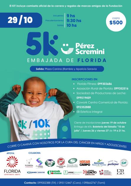 Corrida 5K de la Fundación Pérez Scremini en Florida Corrida 5K de la Fundación Pérez Scremini en Florida