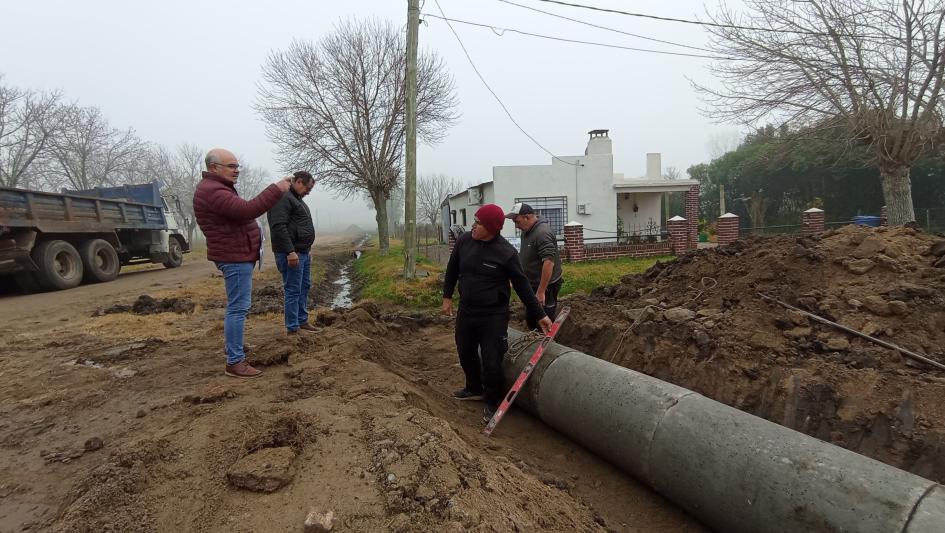 Avanzan obras de canalización en la localidad de Goñi