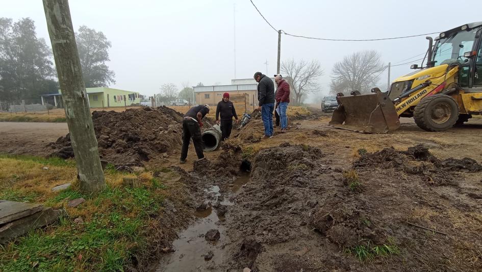 Avanzan obras de canalización en la localidad de Goñi