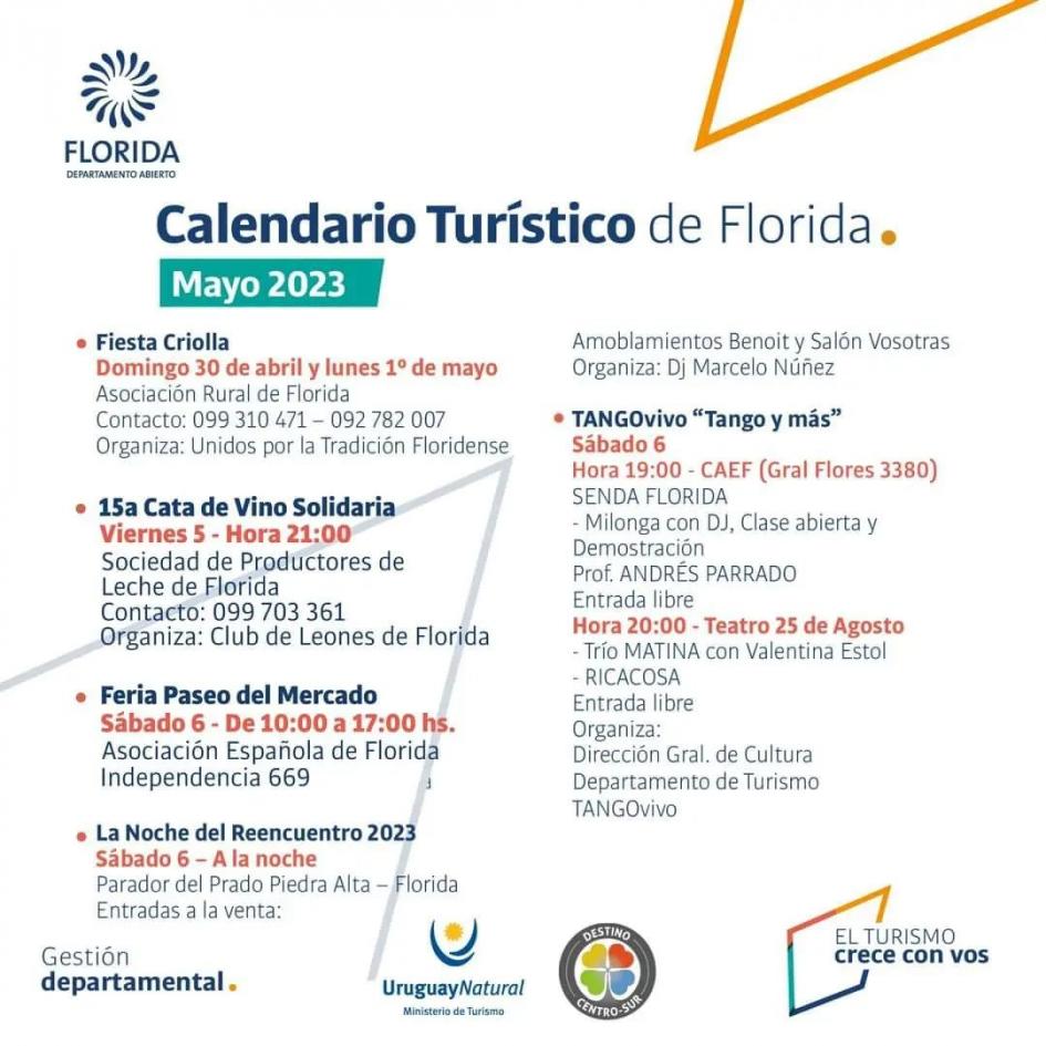 Actividades del calendario turístico para el mes de mayo Actividades del calendario turístico para el mes de mayo