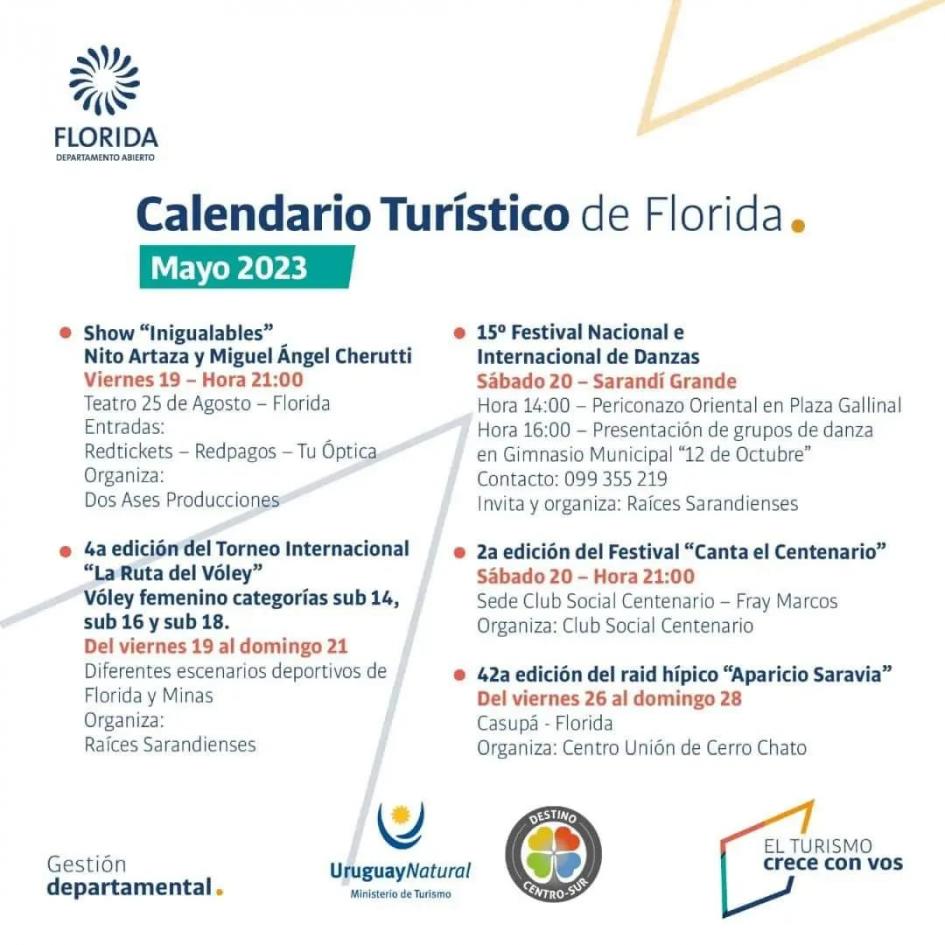 Actividades del calendario turístico para el mes de mayo Actividades del calendario turístico para el mes de mayo