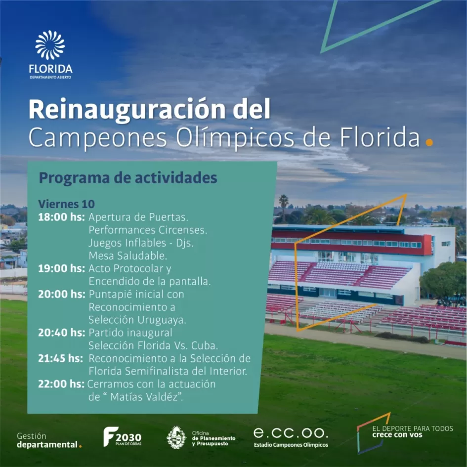 Reinauguración del estadio Campeones Olimpicos