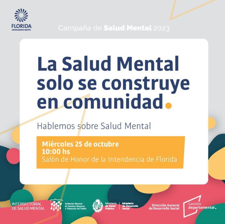 Charla sobre salud mental en Salon de Honor