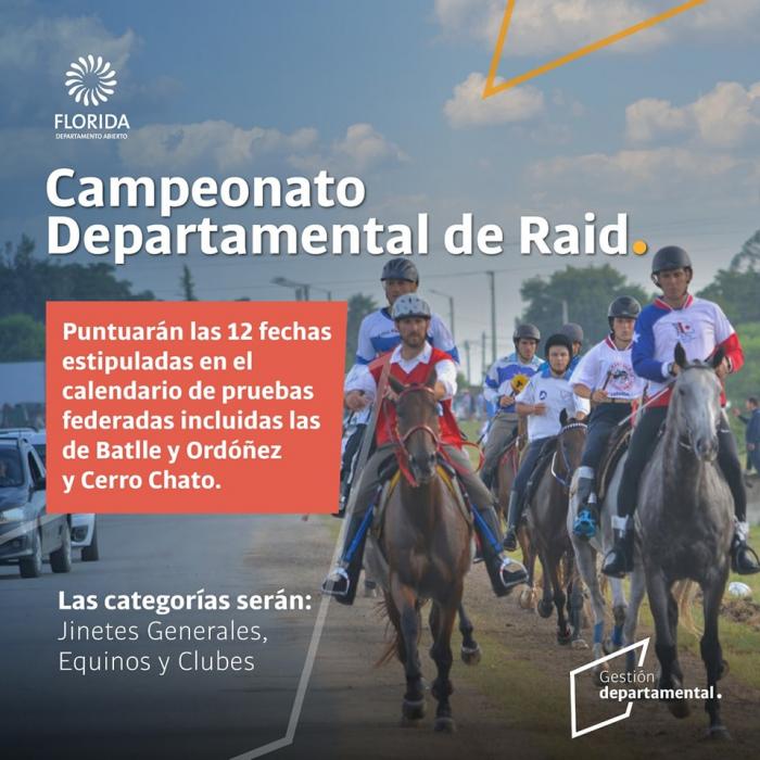 Posiciones del Campeonato departamental de Raid