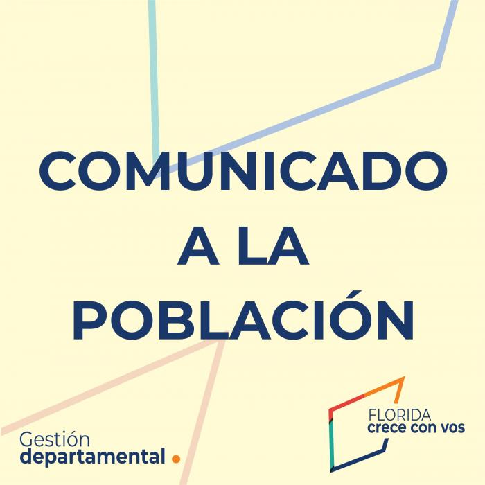 Comunicado a la población ´´