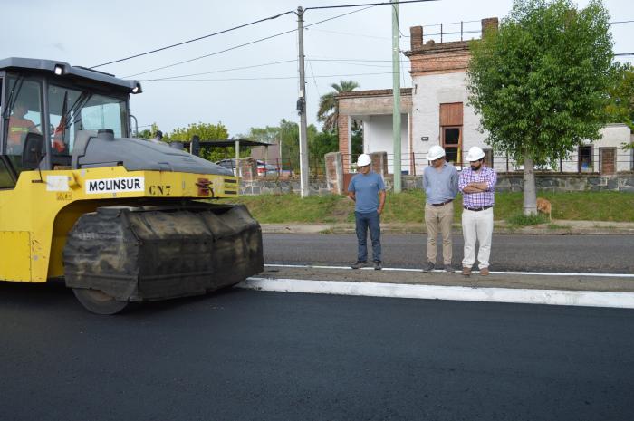 Obras de carpeta asfáltica en avenida Florencio Sánchez