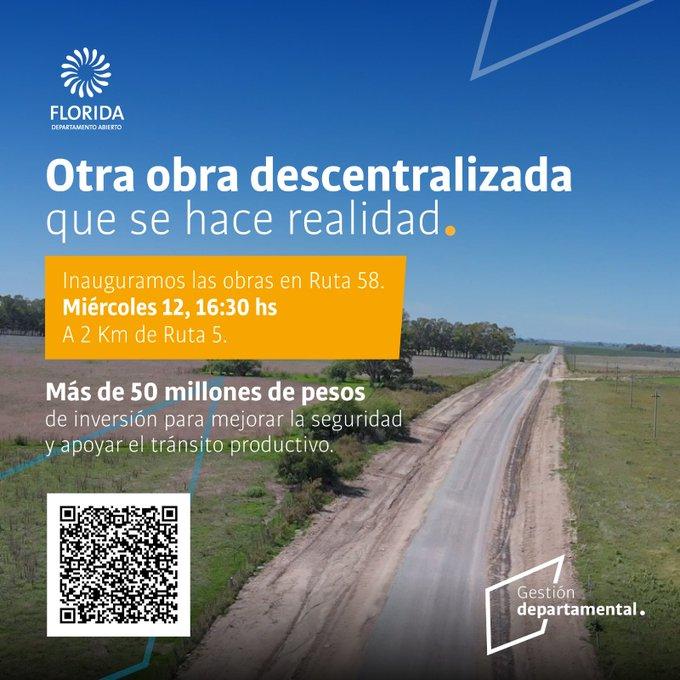 Intendencia inaugura obras en Ruta 58