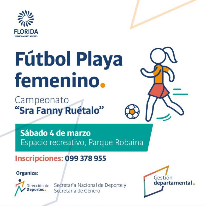 Futbol playa femenino en el Parque Robaina