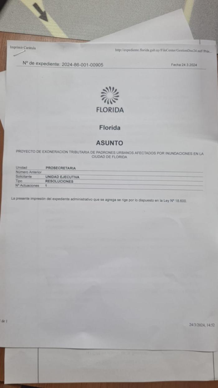 Envío a la JDF .