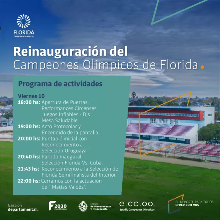 Reinauguración del estadio Campeones Olimpicos