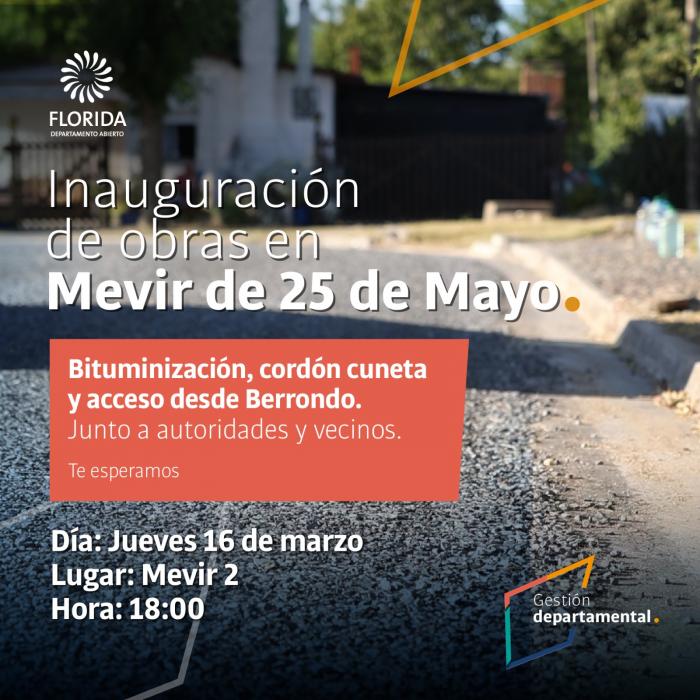 Inaug. obras en 25 de Mayo