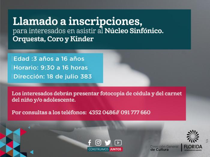 Inscripciones abiertas para ingresar a Sinfonica Infantil y Juvenil de Florida
