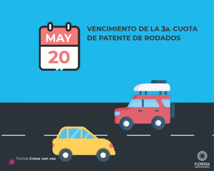 Vencimiento patente rodados 3era. cuota ´´