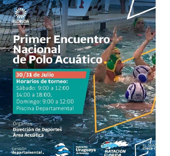 Jugadores de Polo dentro de la Piscina disputando una pelota