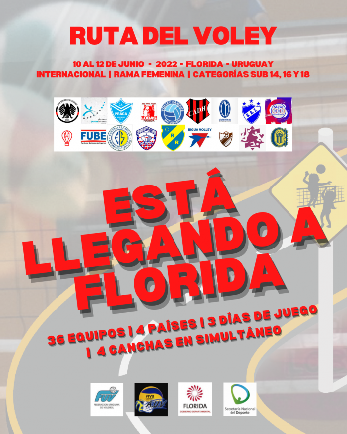 Torneo internacional femenino "La ruta del voley 2022" en Florida Torneo internacional femenino "La ruta del voley 2022" en Florida