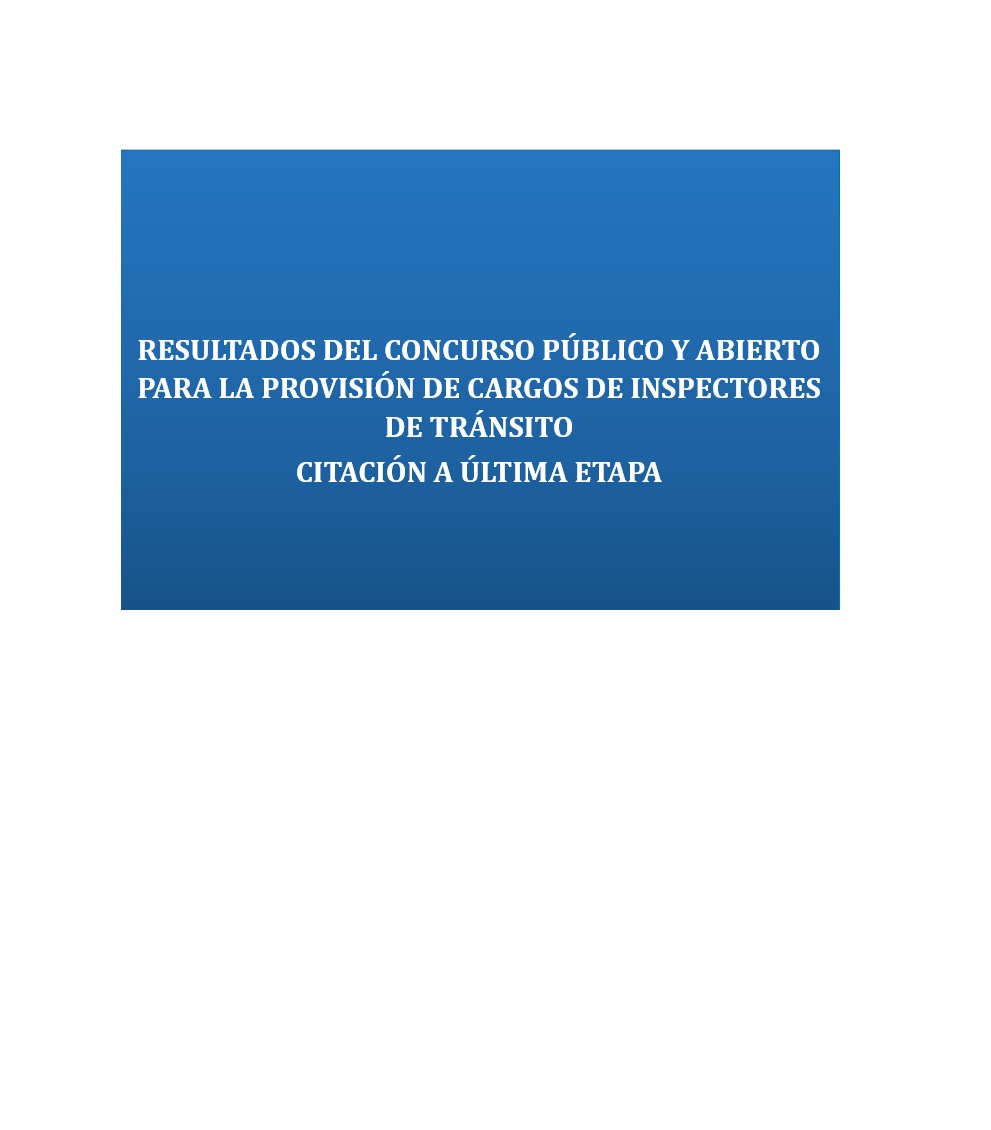 Resultados del concurso público y abierto para la provisión de cargos ...