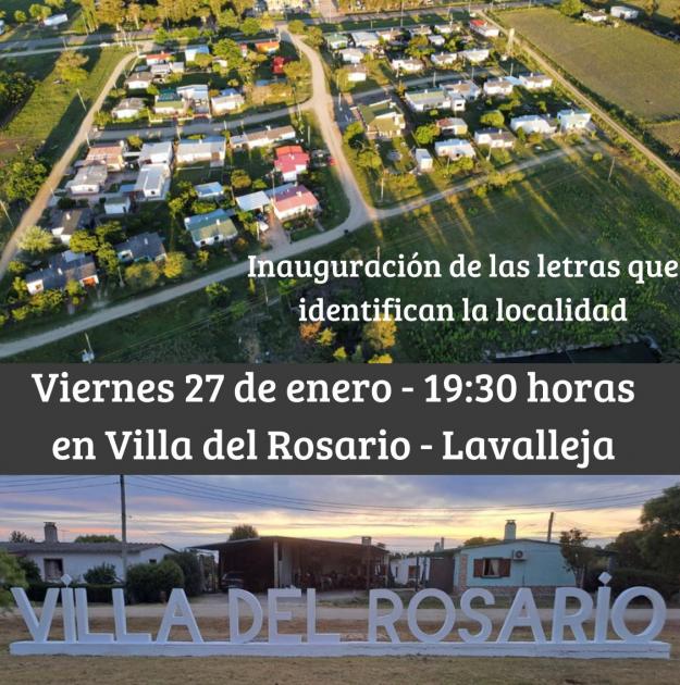 Inauguración de letras en Villa del Rosario
