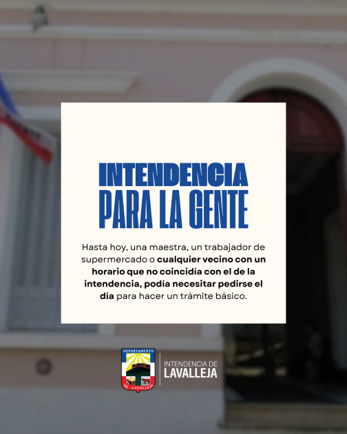 La Intendencia de Lavalleja amplía el horario de atención al público La Intendencia de Lavalleja amplía el horario de atención al público