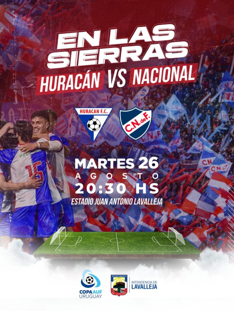 Huracán-Nacional, un cruce histórico en el Teatro de las Sierras Huracán-Nacional se enfrentan a las 20:30 en Minas