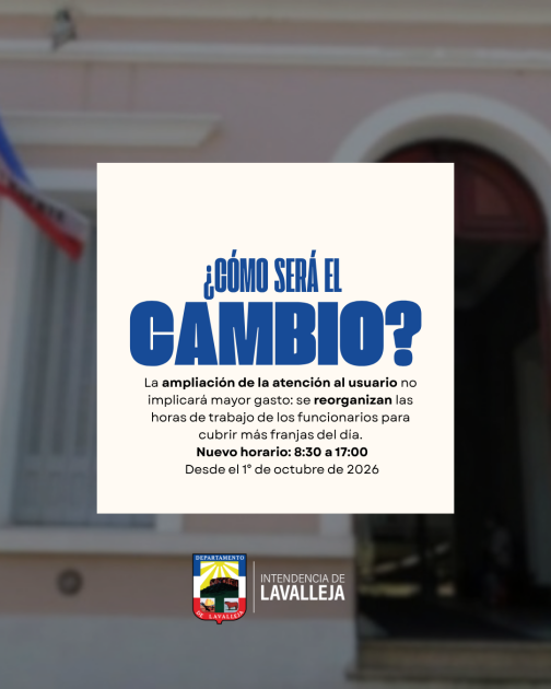 La Intendencia de Lavalleja amplía el horario de atención al público La Intendencia de Lavalleja amplía el horario de atención al público