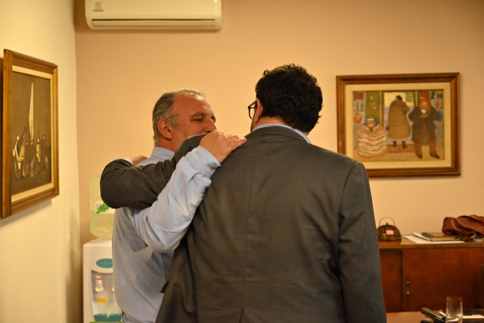 El intendente Ximénez recibió a Sánchez, secretario de Presidencia El intendente Ximénez recibió a Sánchez, secretario de Presidencia